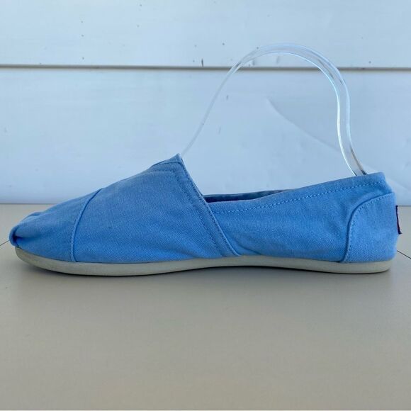 Bobs Skechers Alpargata Slip On Moccasins Shoe 33645 Light Blue Women’s 7.5 - Picture 7 of 10